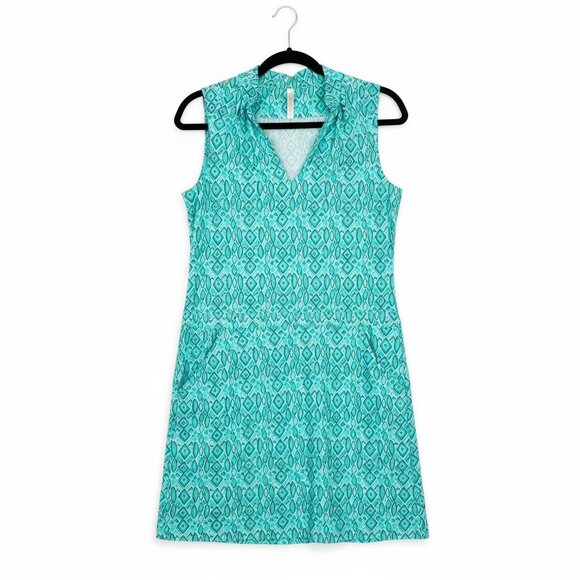 Helen Jon Dresses & Skirts - Helen Jon Sanibel Costa Del Sol Green Aqua Dress Resort Wear SZ S